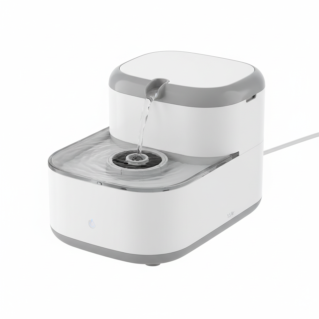 Automatische Drinkfontein voor Huisdieren Compact 1.5L – Stil & Hygiënisch