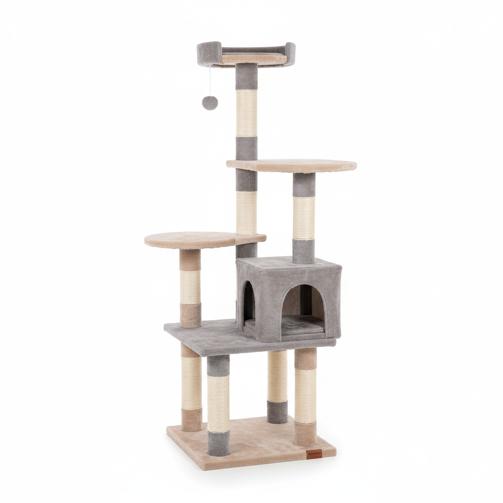 Kleine Kattenkrabpaal voor Appartement – Compact & Stabiel